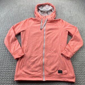 O'Neill Scuba Hoodie Sweater Women Extra Large XL Orange Full Zip Activewear